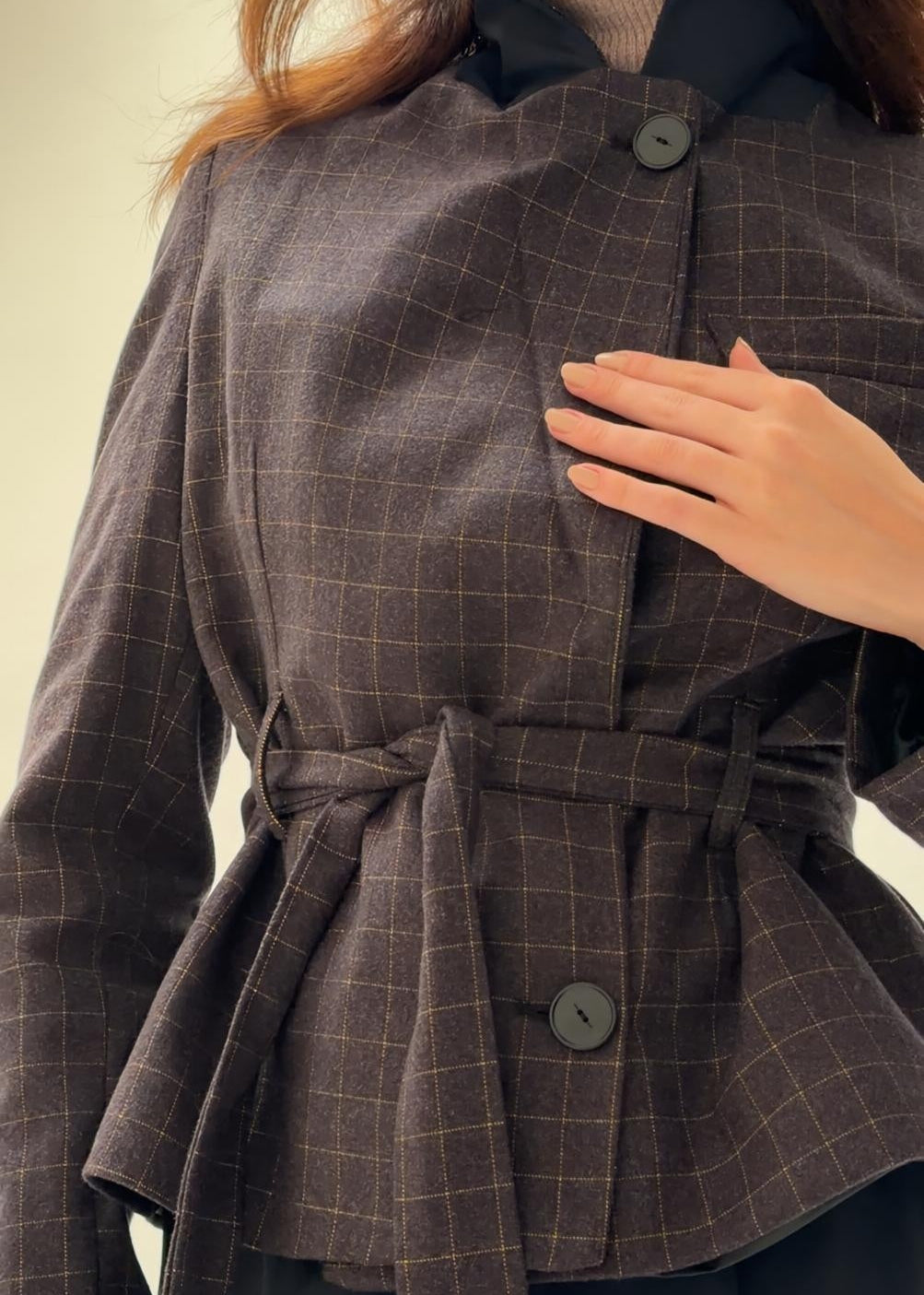 AMMU Harlow Charcoal cropped Blazer