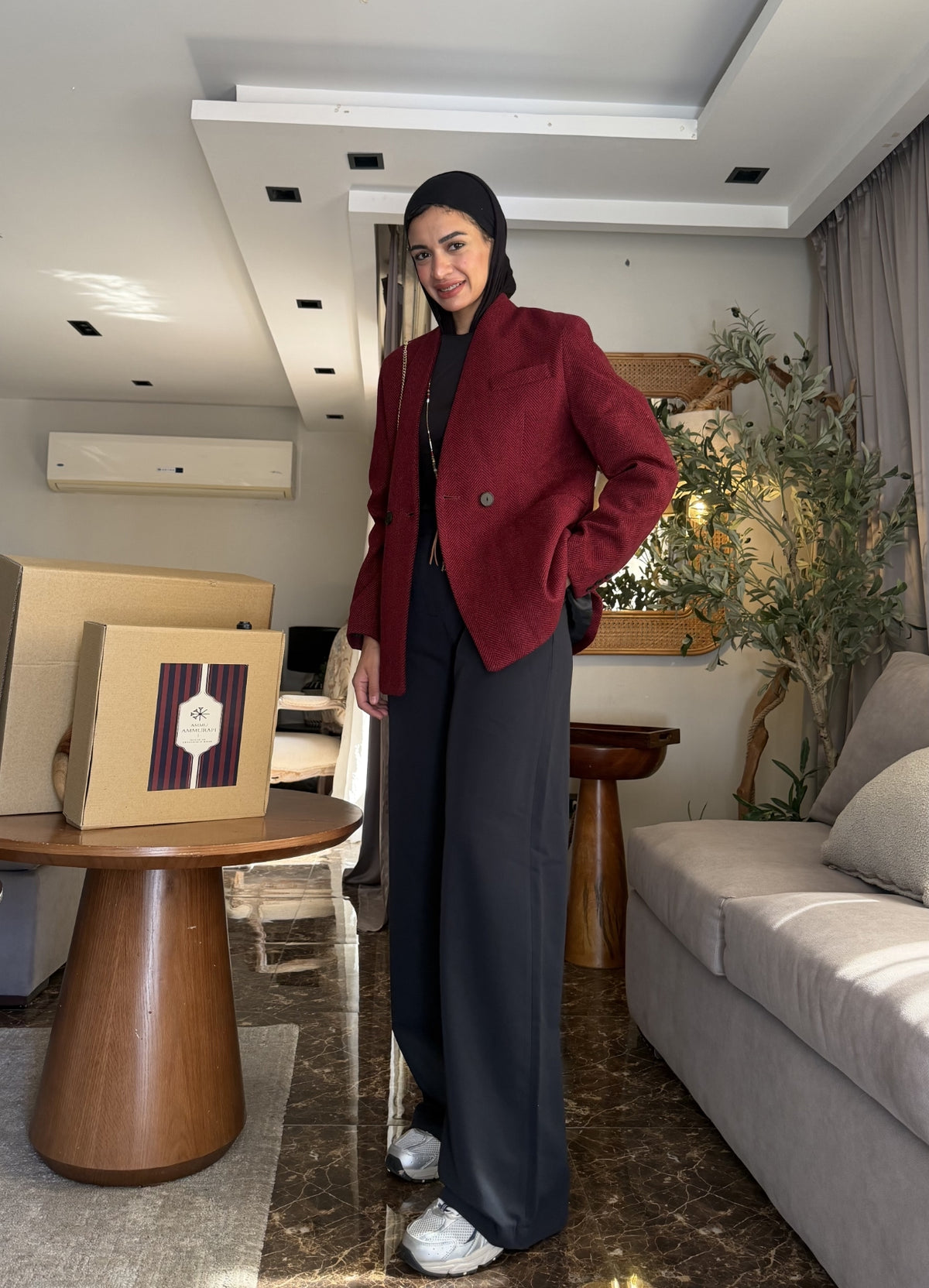 The Vivienne Burgundy Blazer