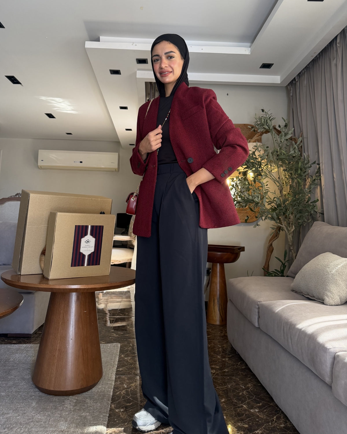 The Vivienne Burgundy Blazer