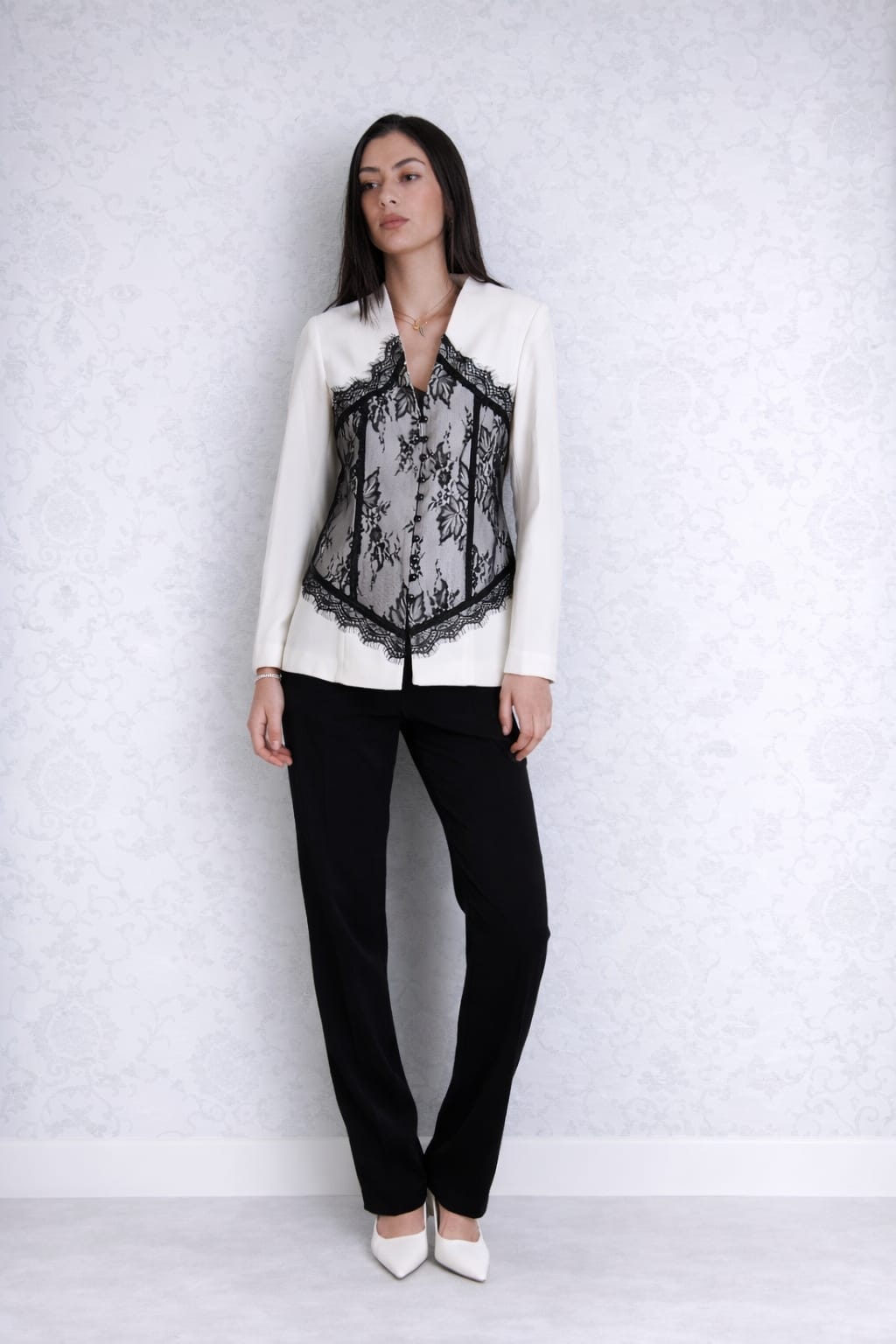 White Noir Blazer
