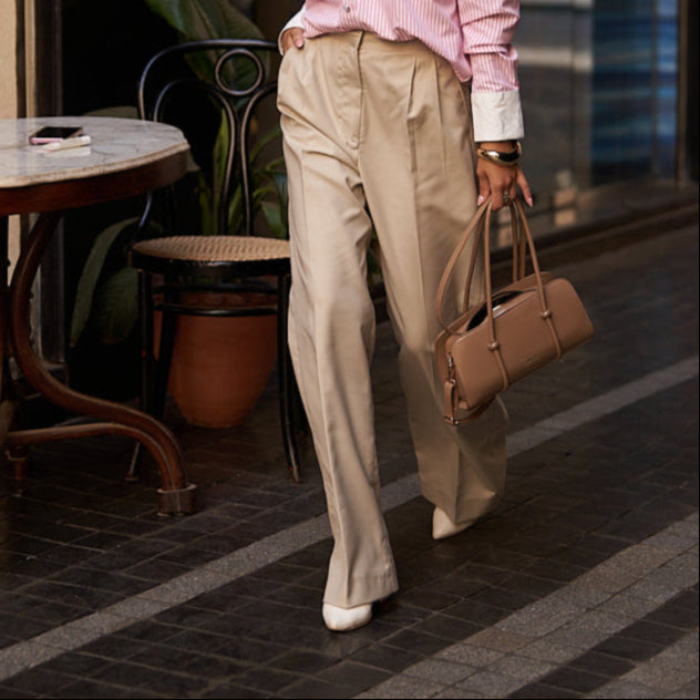 The Foundation – Beige Tailored Trousers