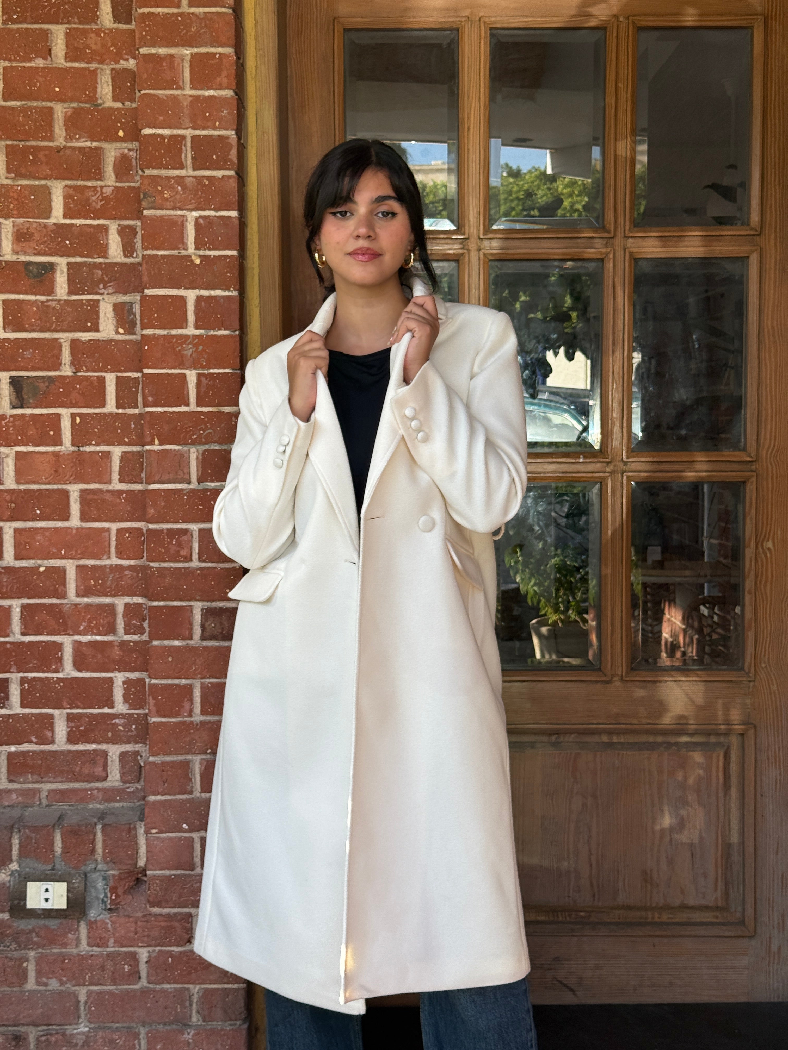 Ivory Buckle Coat