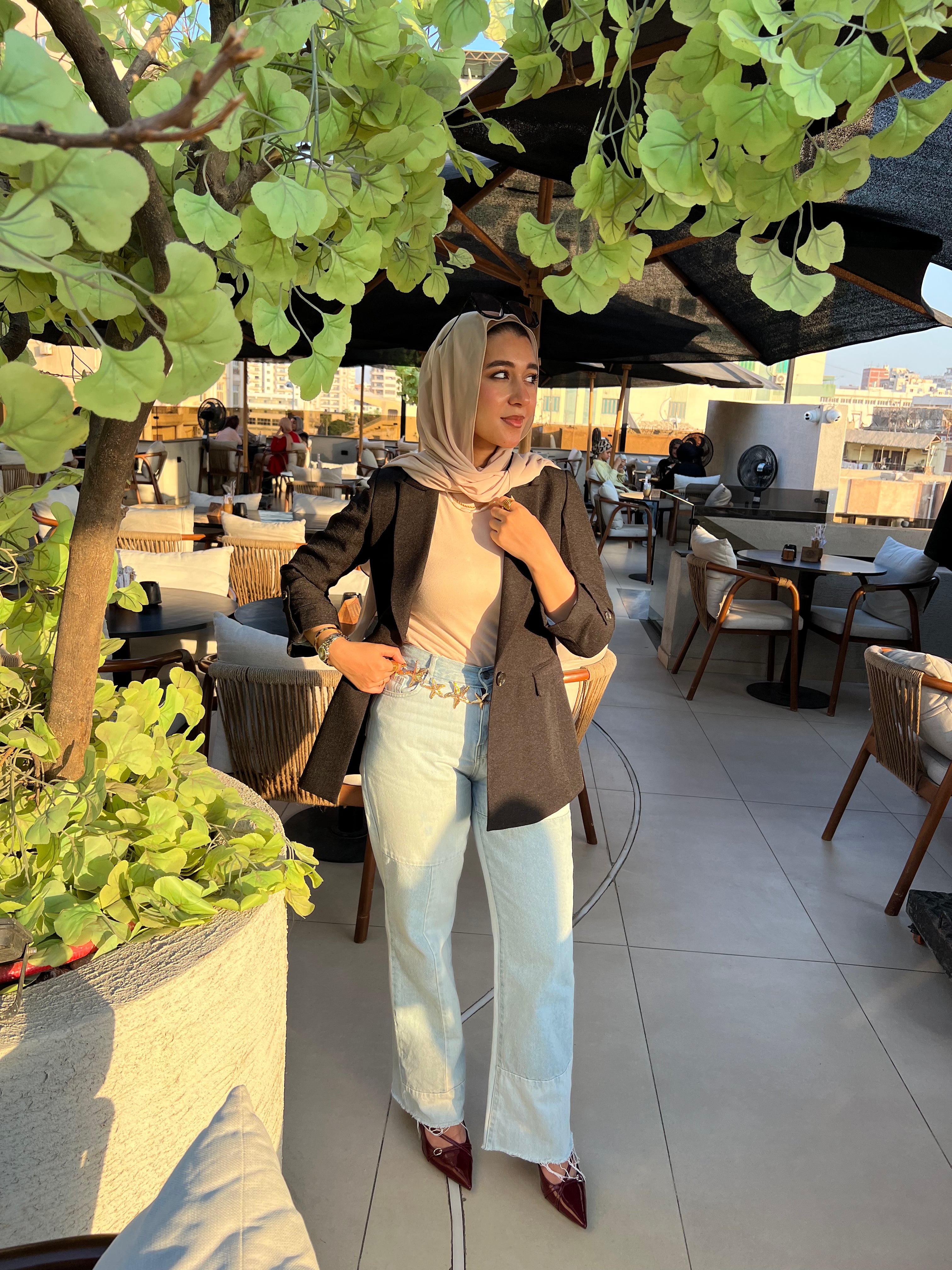 Black Linen Blazer