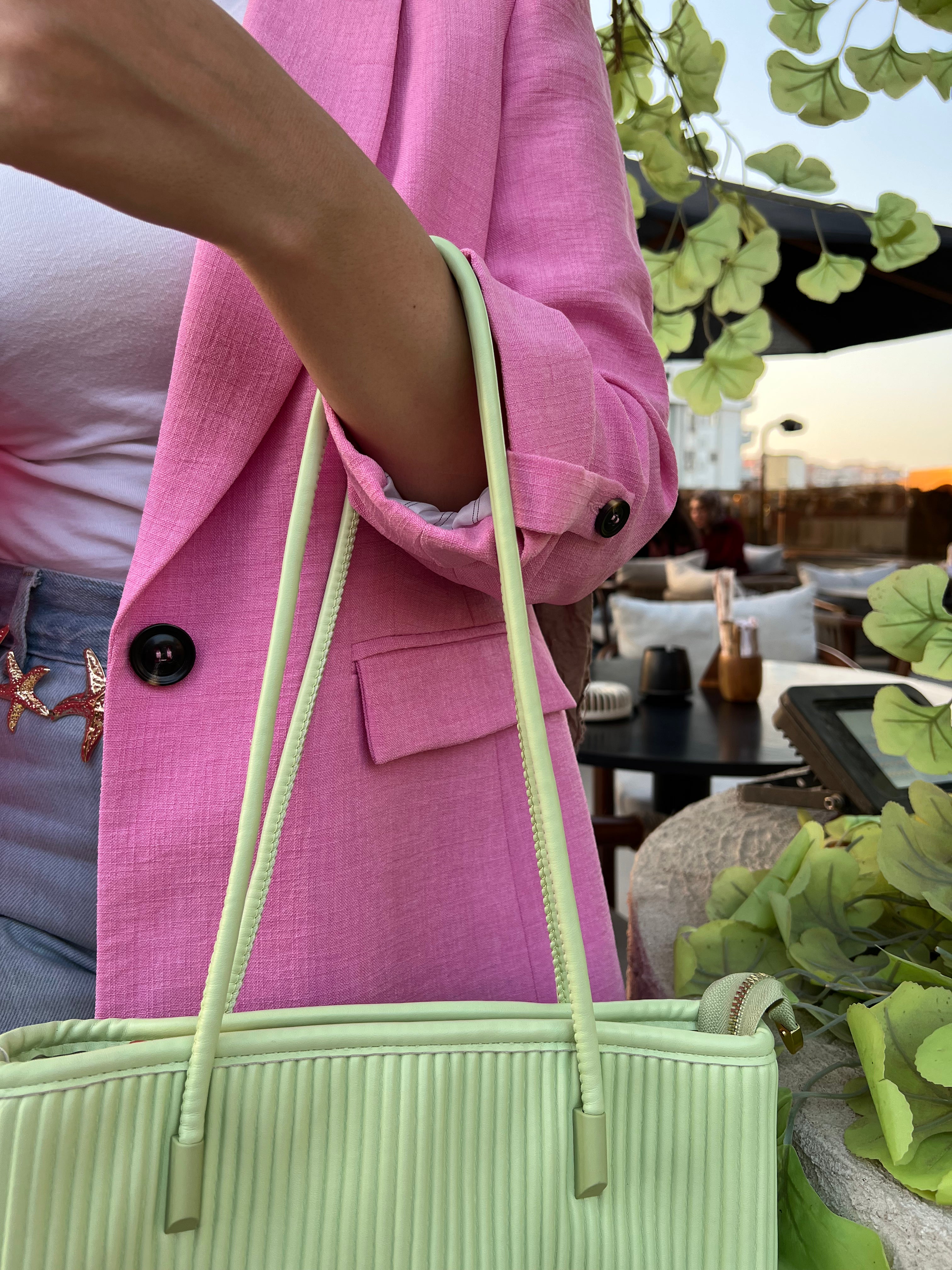 Pink Linen Blazer