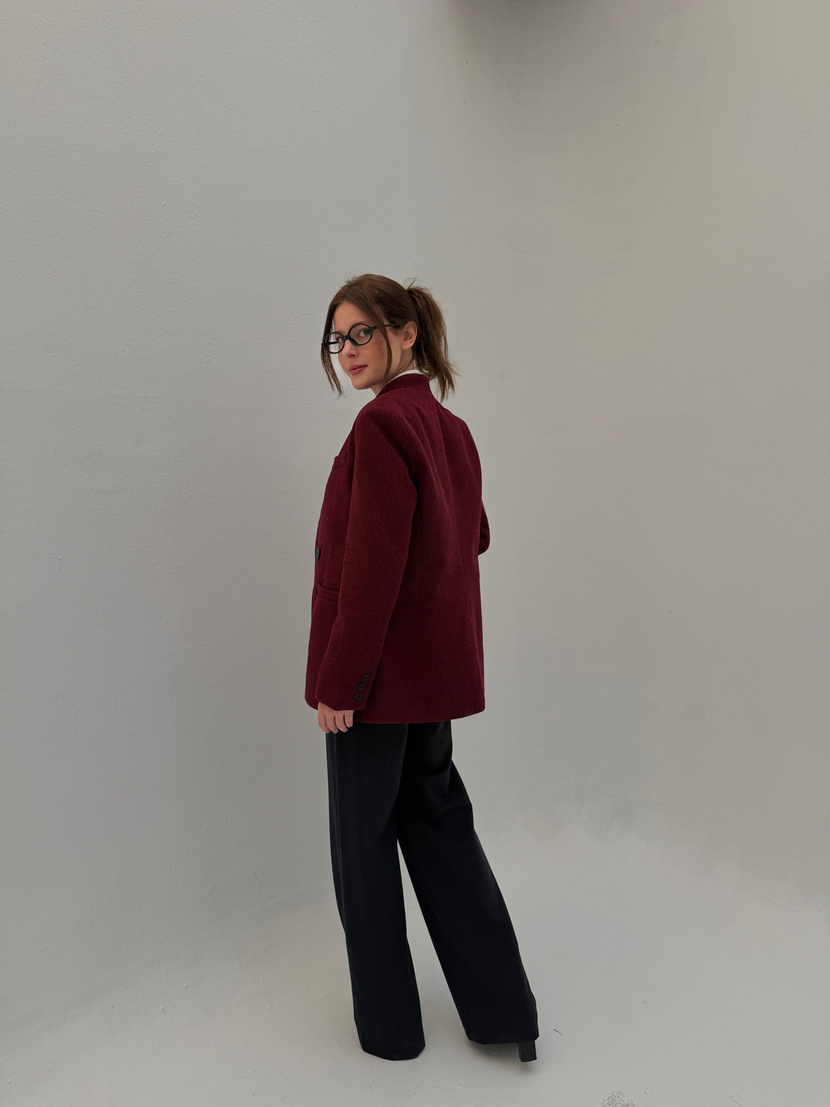 The Vivienne Burgundy Blazer