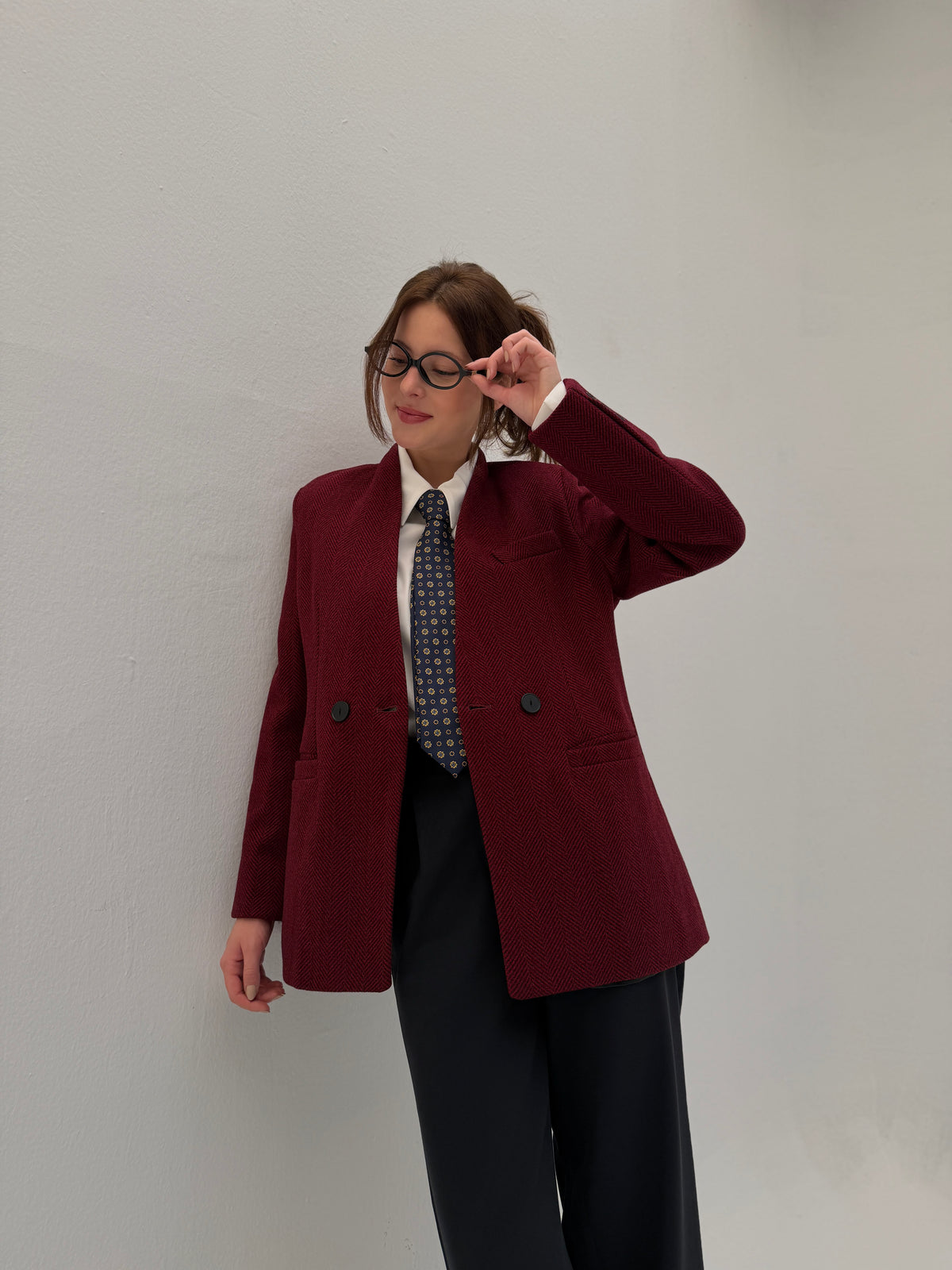 The Vivienne Burgundy Blazer