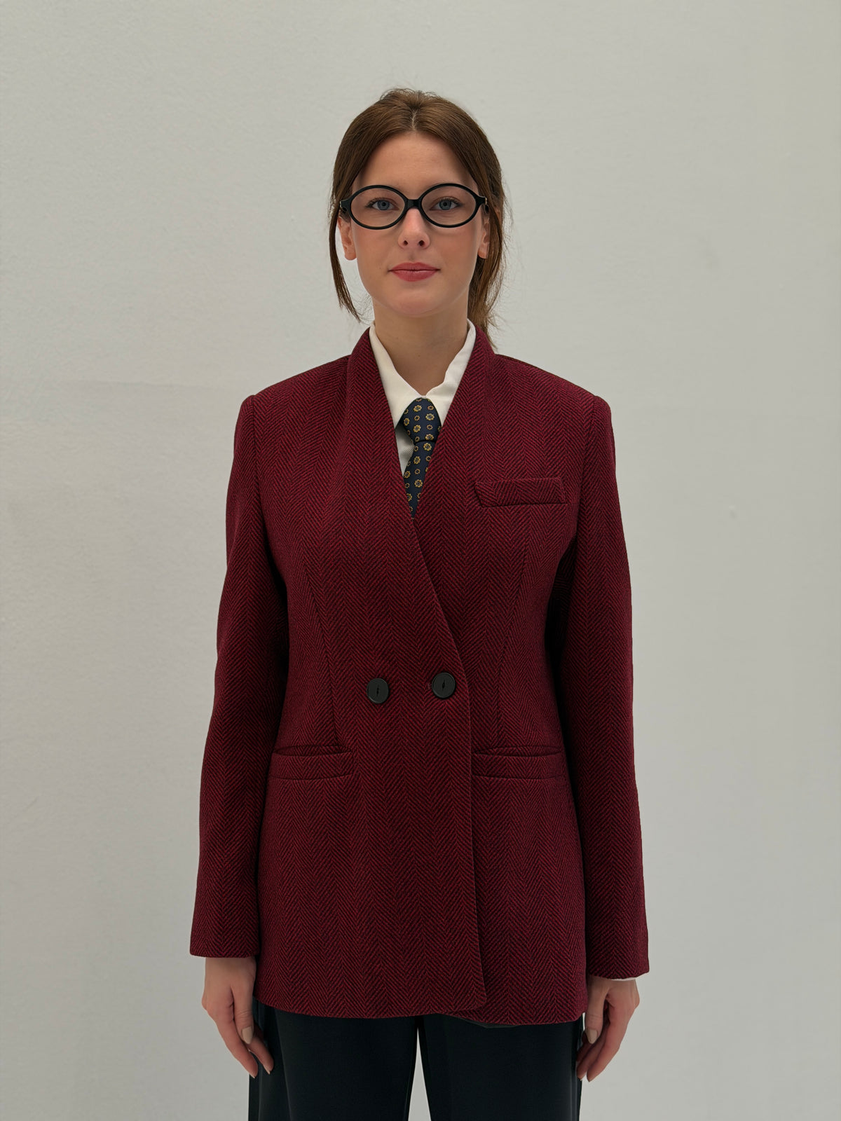 The Vivienne Burgundy Blazer