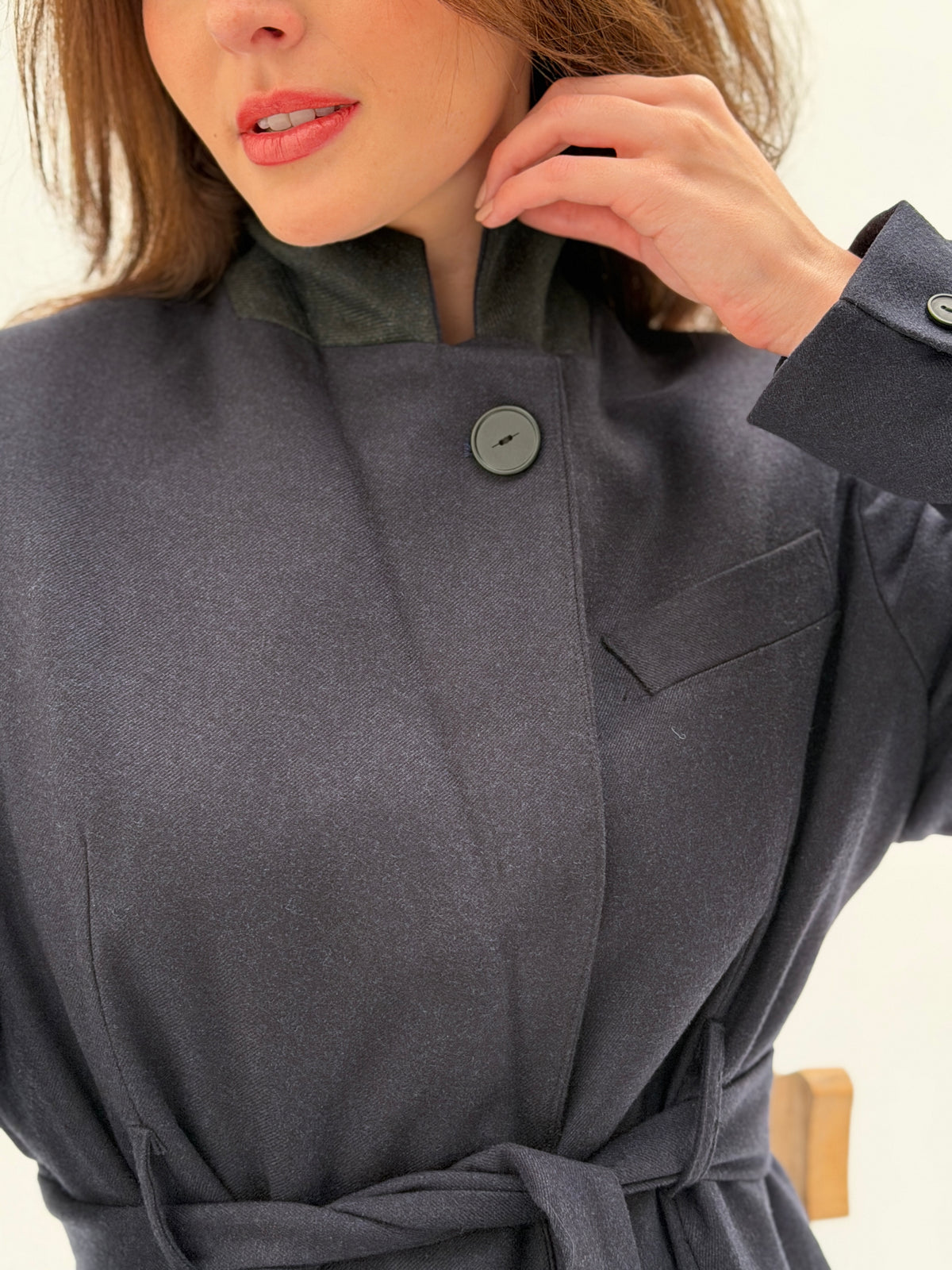 AMMU Marlowe Navy cropped Blazer