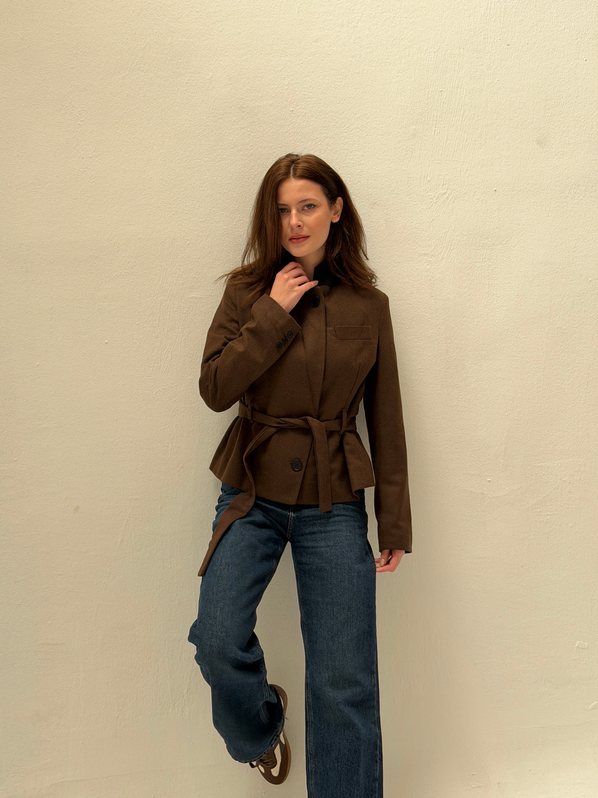 AMMU Arden Camel Brown cropped Blazer