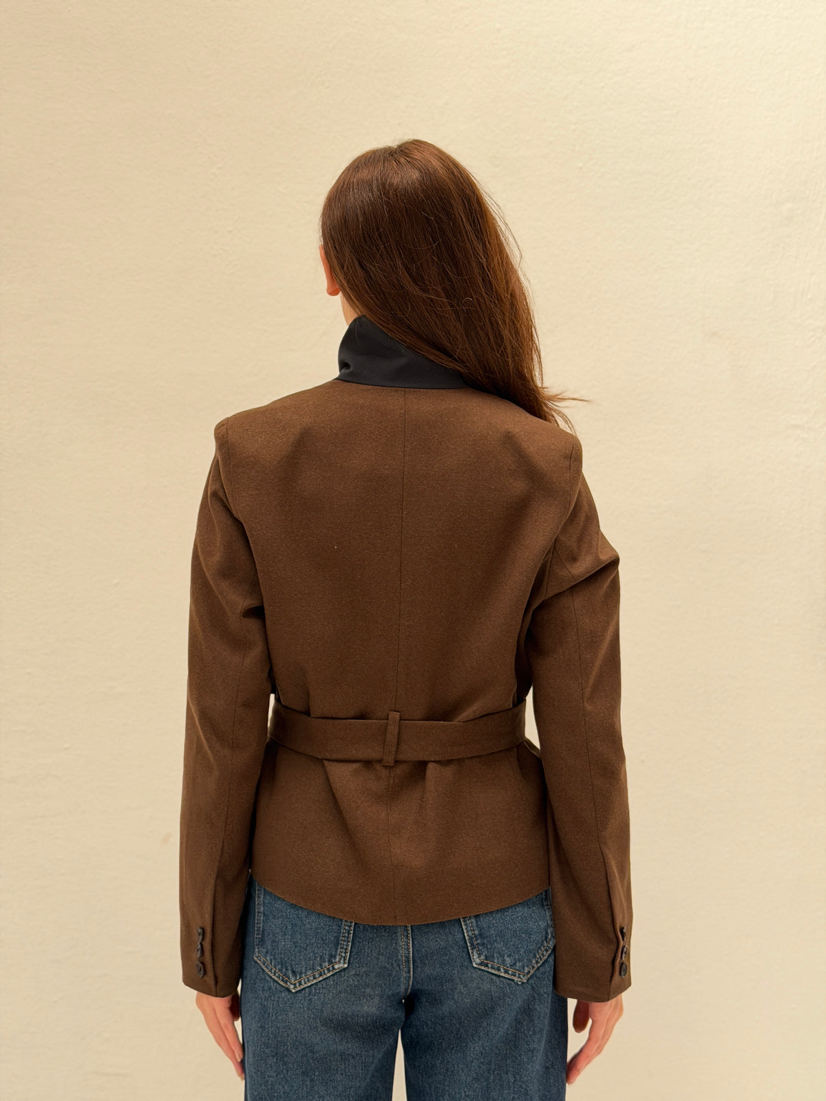 AMMU Arden Camel Brown cropped Blazer