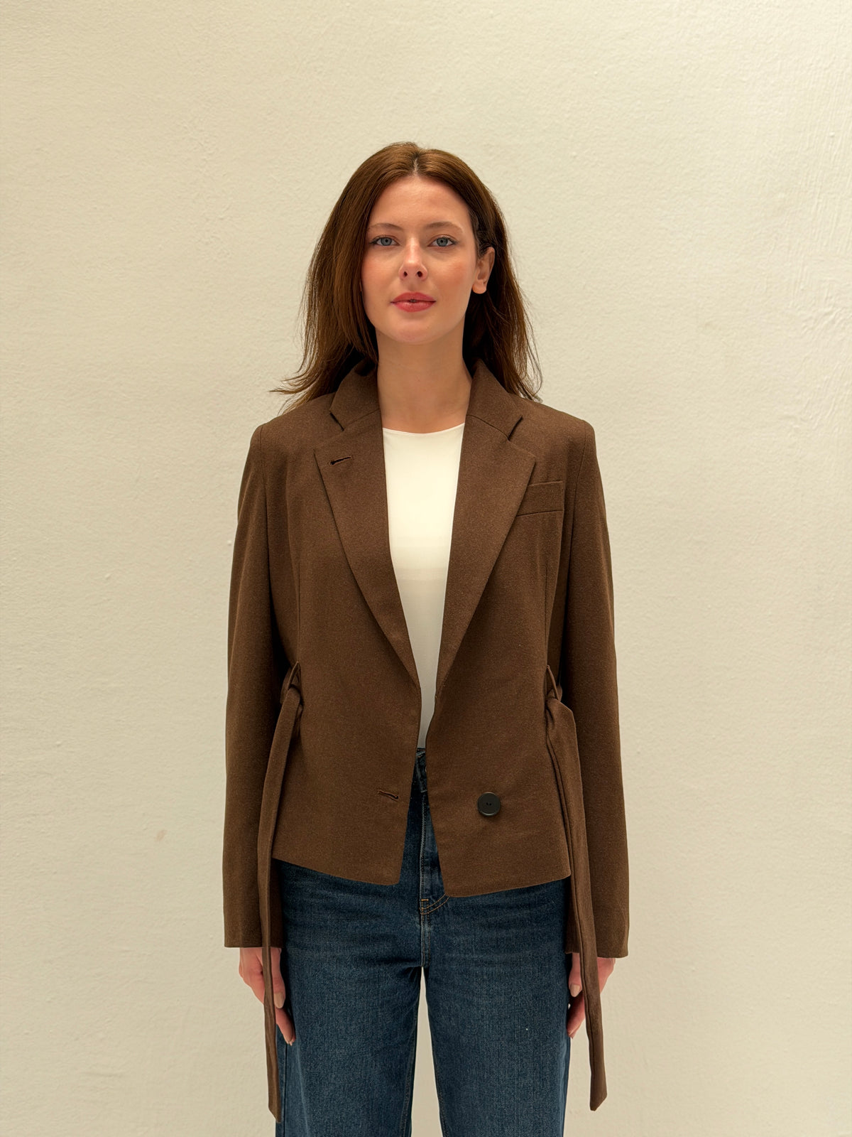 AMMU Arden Camel Brown cropped Blazer