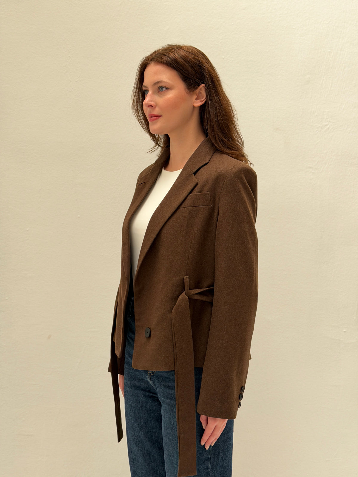AMMU Arden Camel Brown cropped Blazer