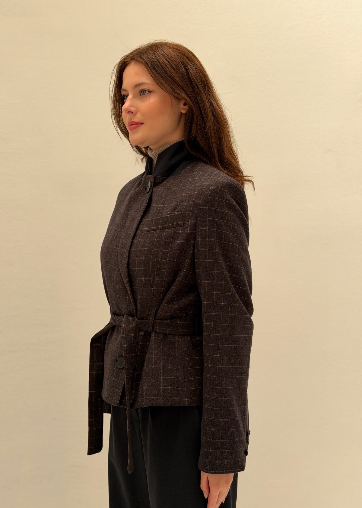 AMMU Harlow Charcoal cropped Blazer