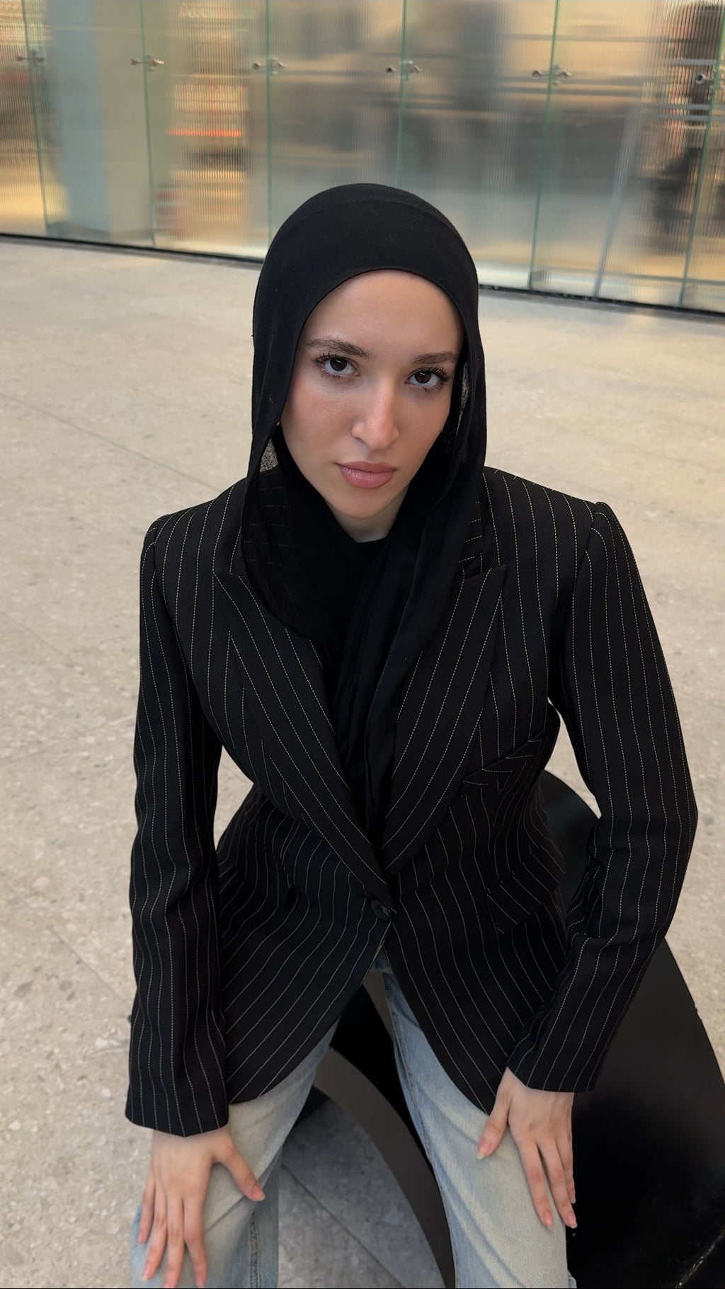 Striped Black Power Blazer