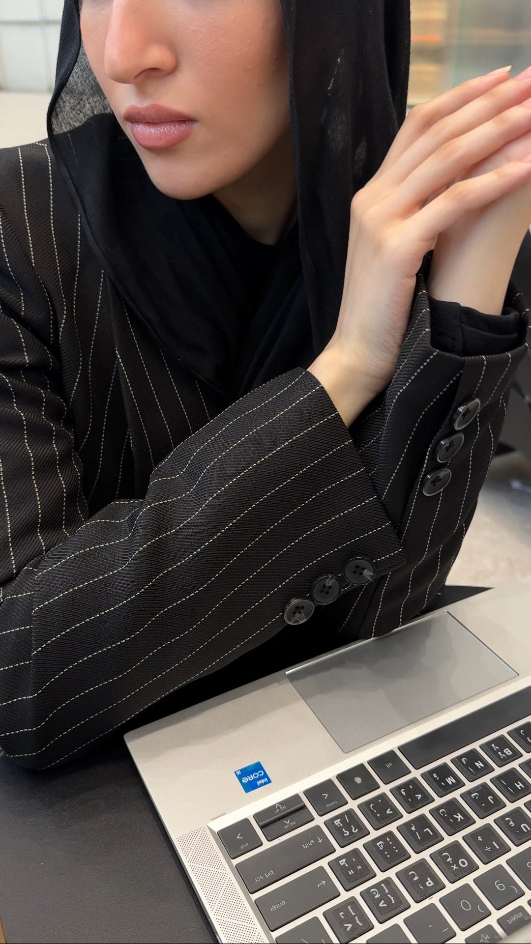 Striped Black Power Blazer