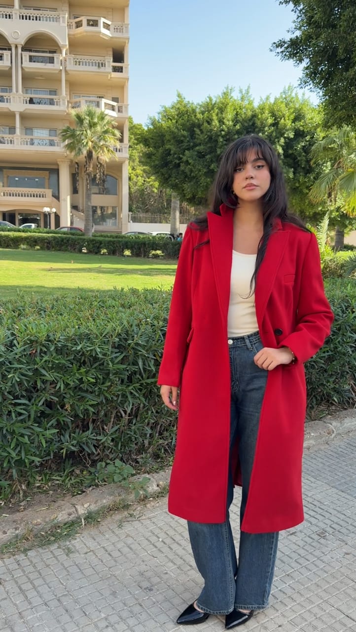 Ruby Cherry Buckle Coat