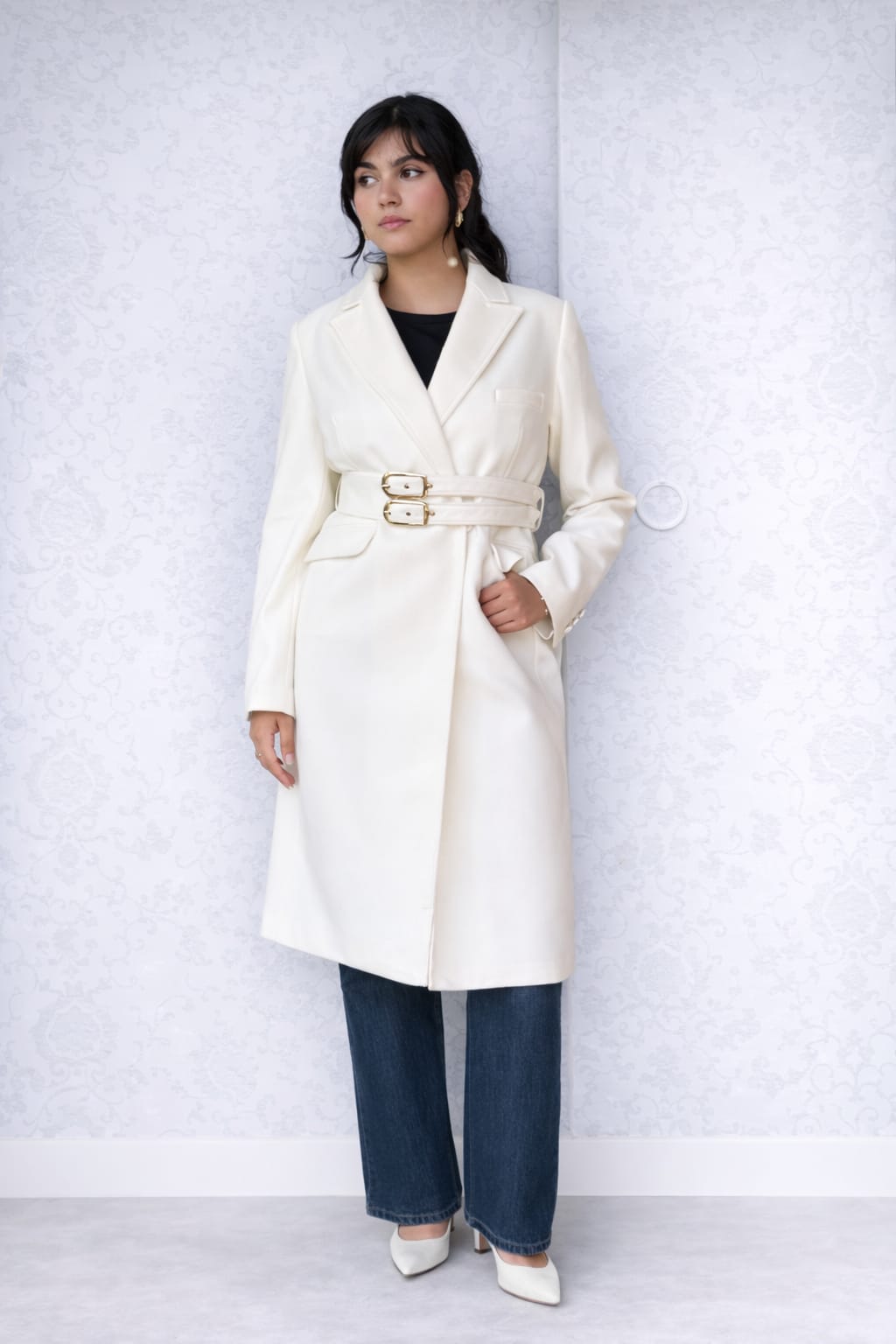 Ivory Buckle Coat