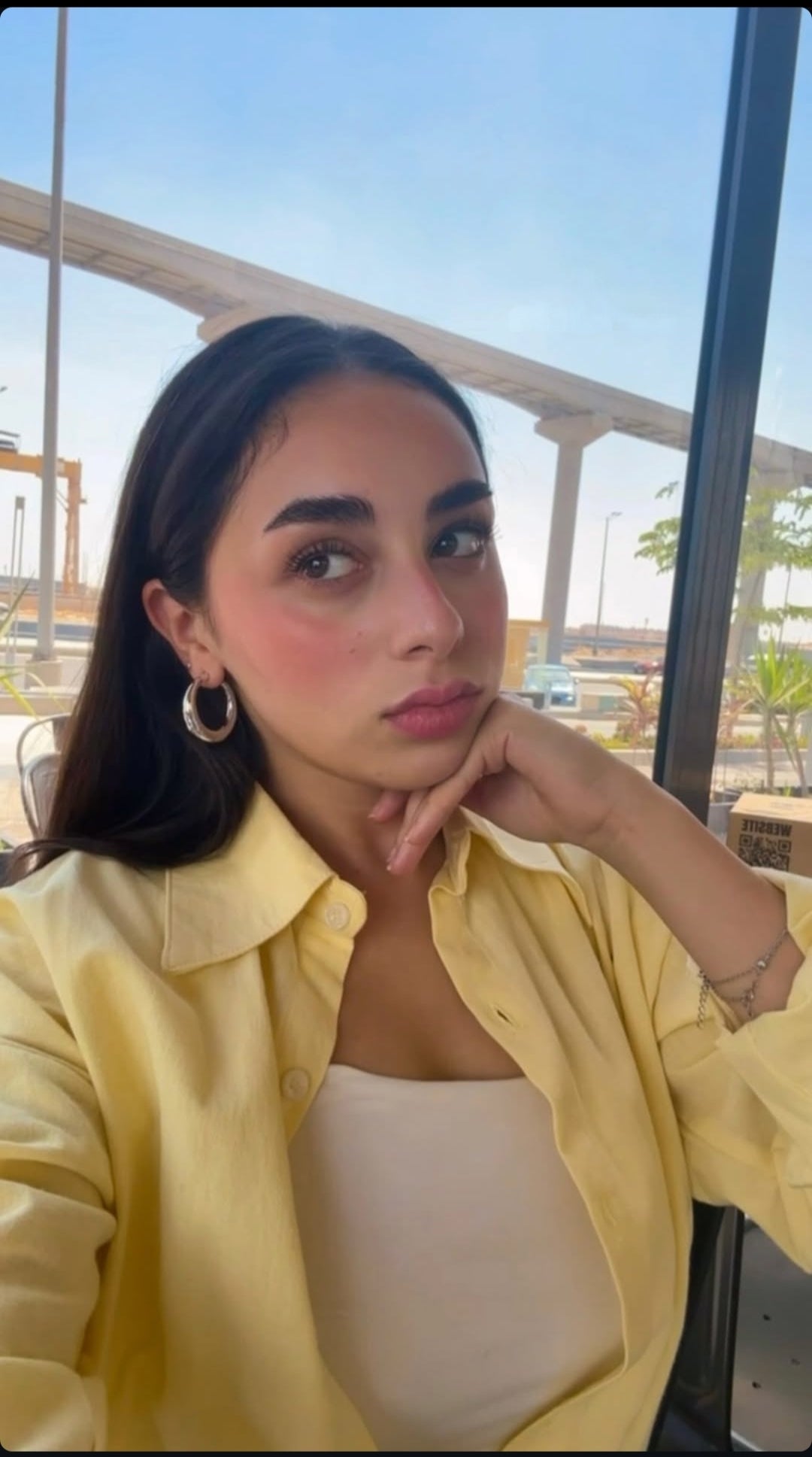 Light Yellow Linen blend  Shirt