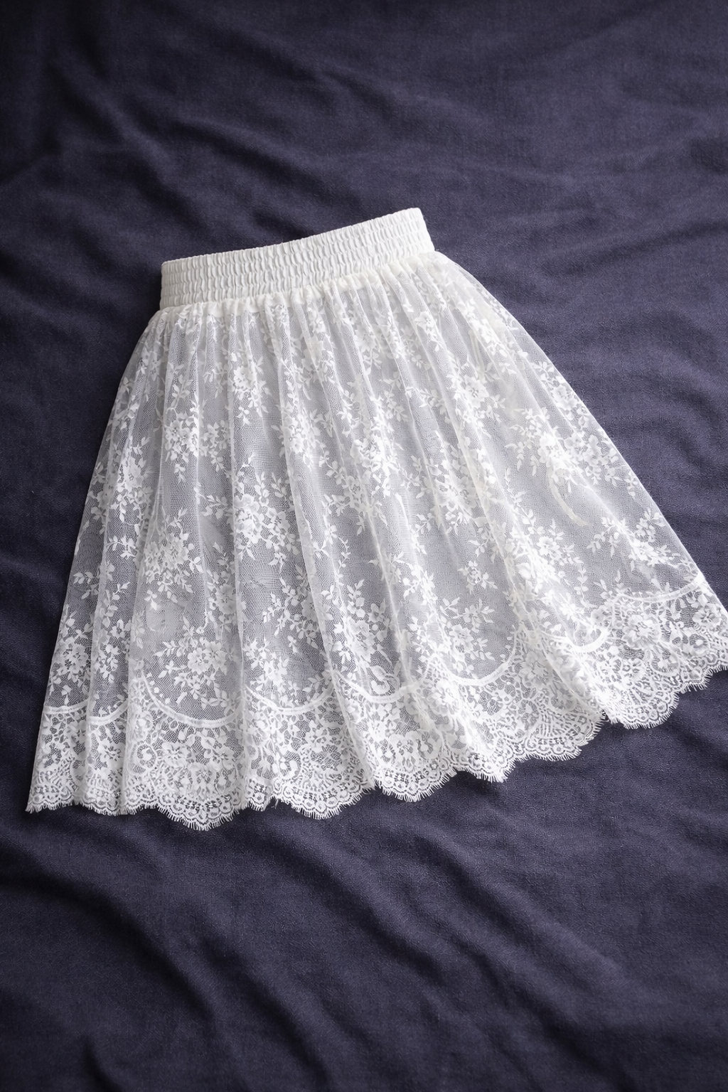 White Lace Layer Skirt