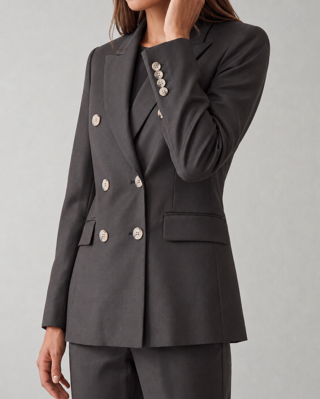 Charcoal Cashmere Wool Suit