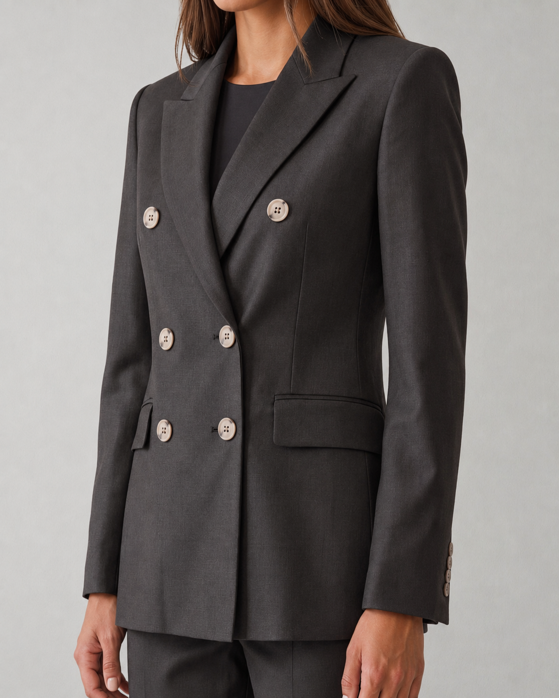 Charcoal Cashmere Wool Suit