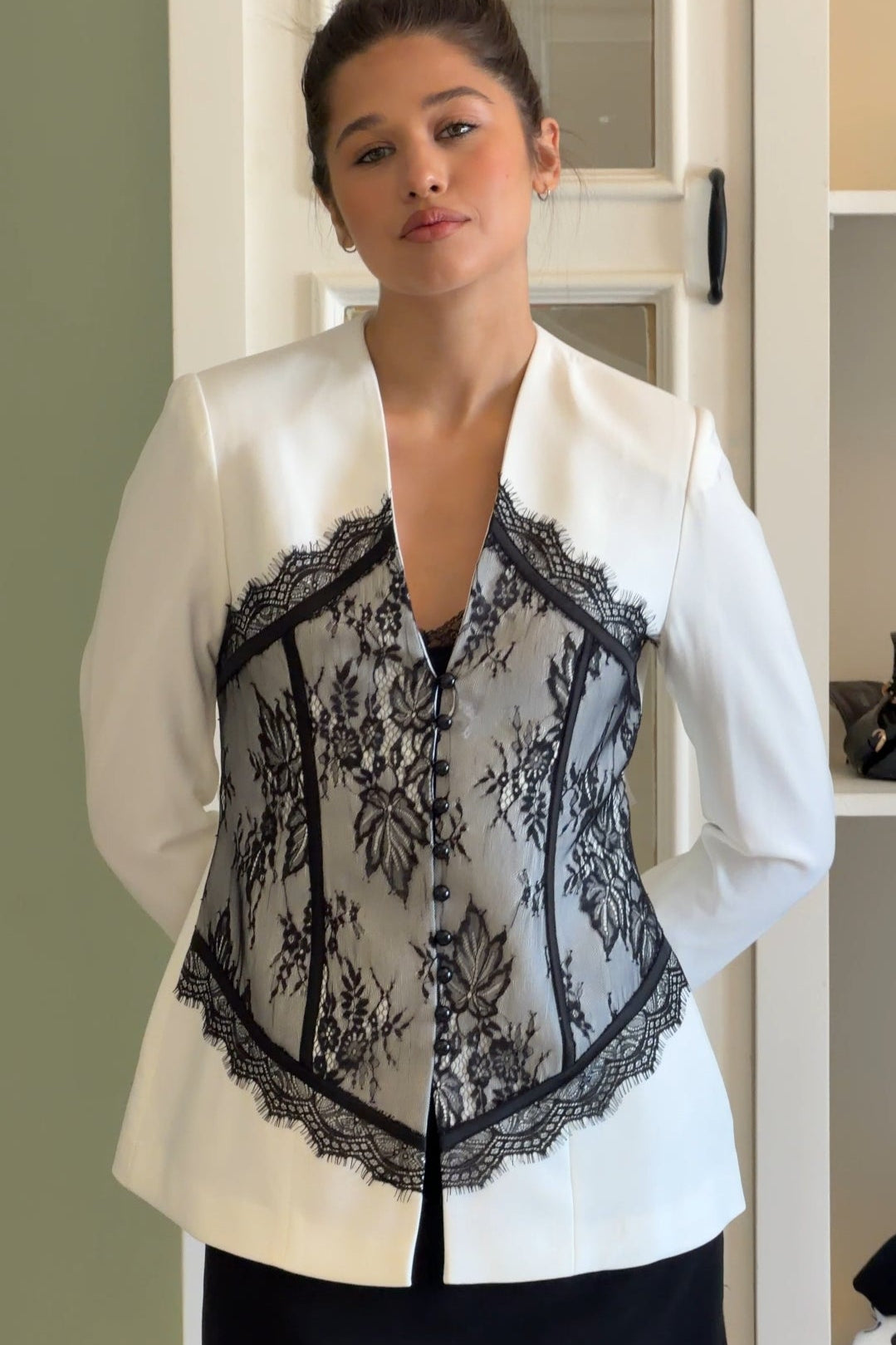 White Noir Blazer