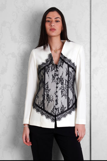 White Noir Blazer