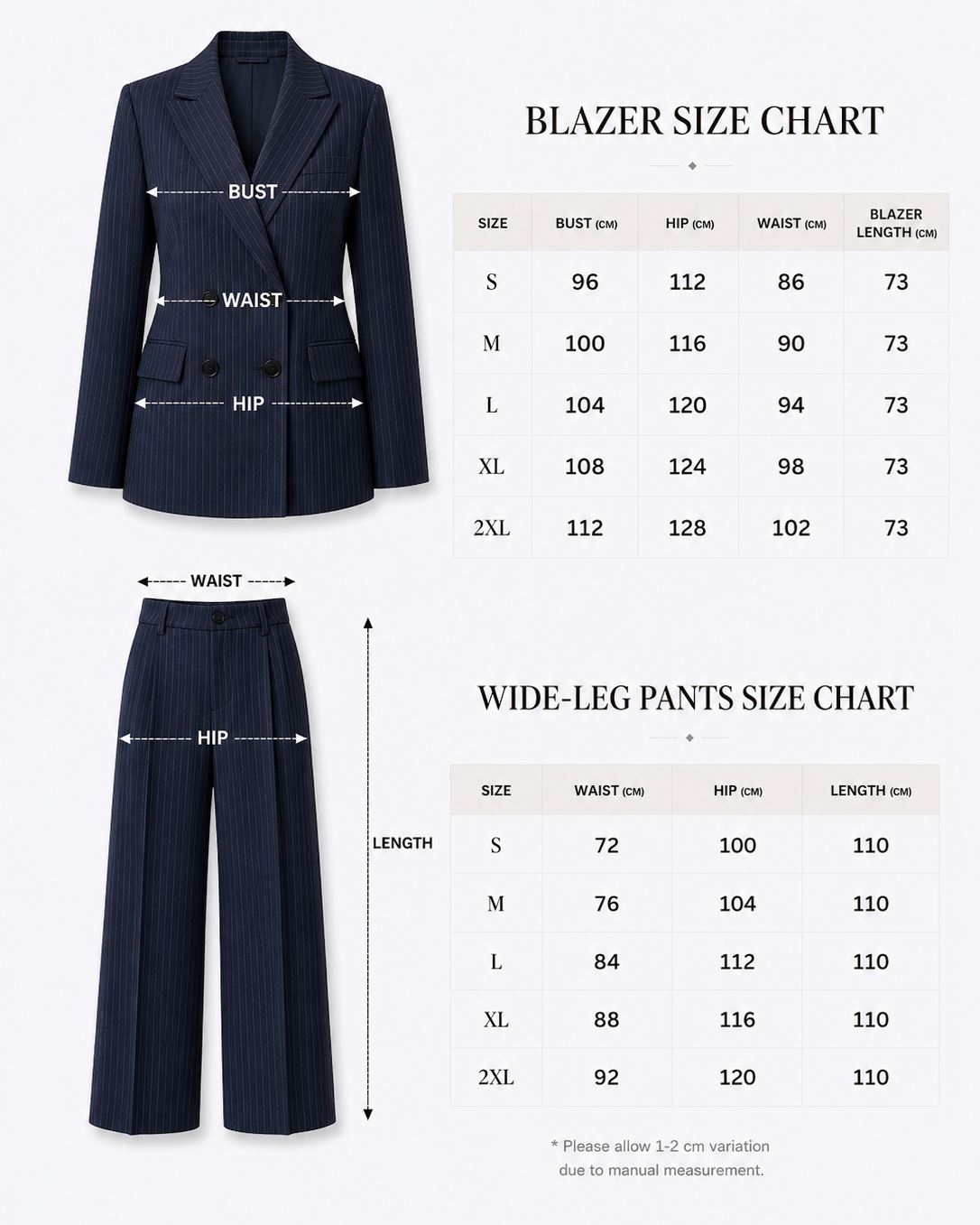 Navy Blue Pinstripe Blazer