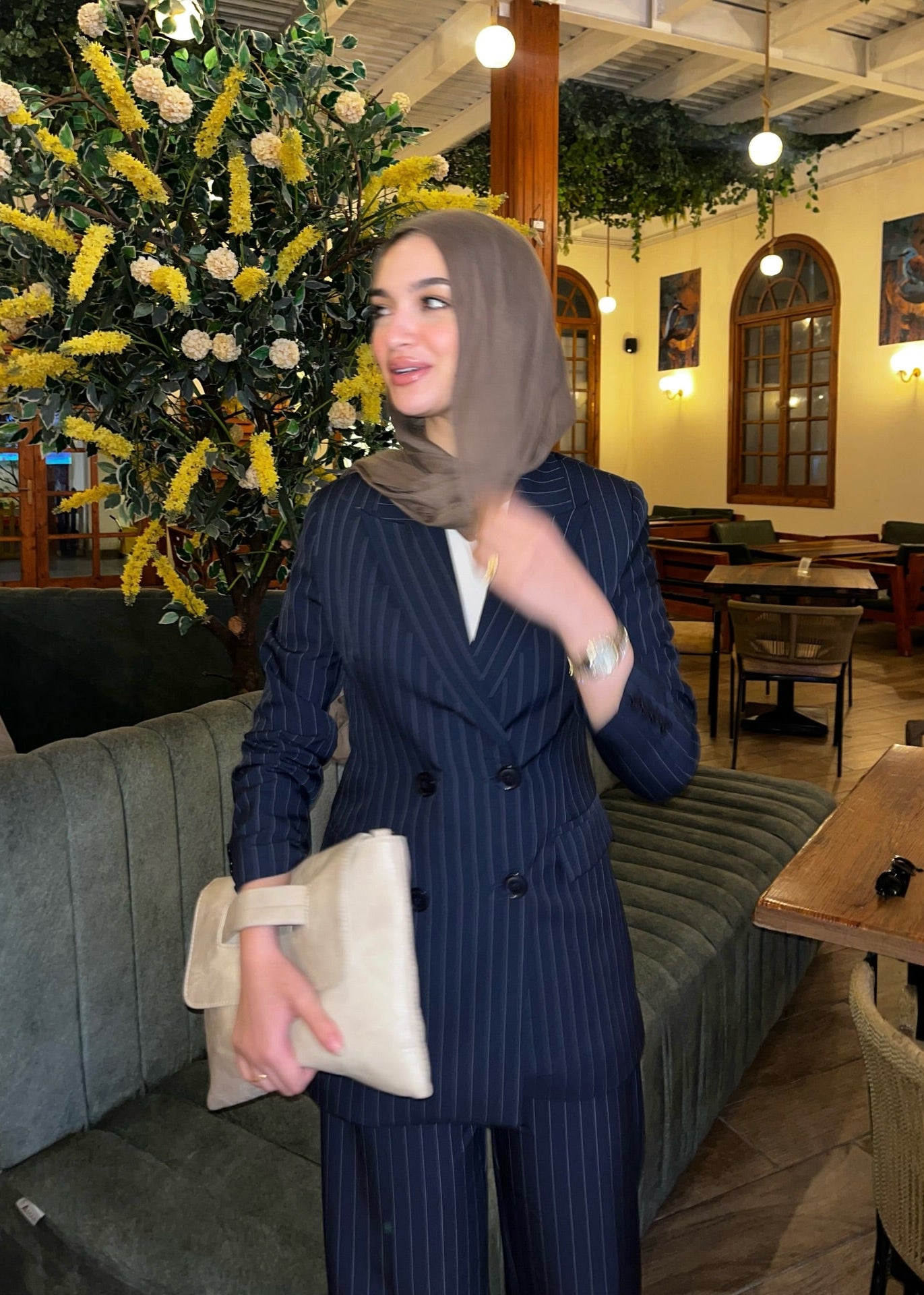 Navy Blue Pinstripe Suit