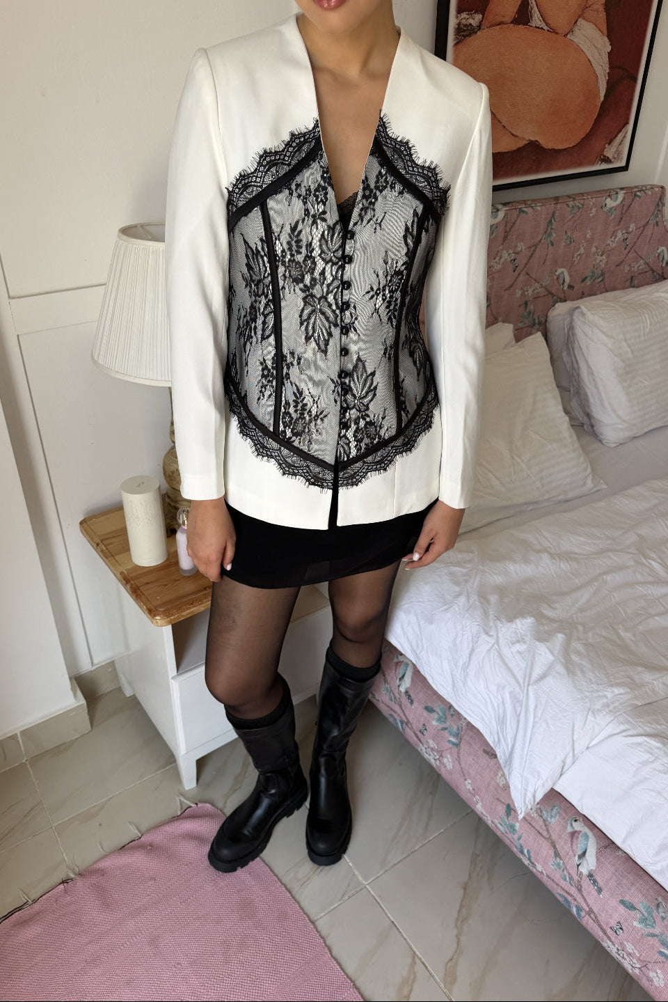 White Noir Blazer