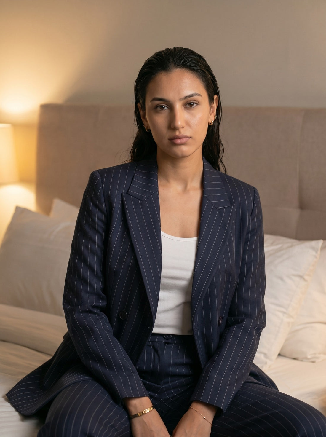 Navy Blue Pinstripe Suit